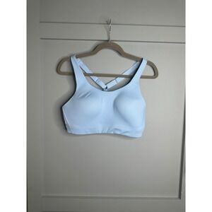 Athleta Advance Women's Bra Size 36D Light Blue Sports Bra Workout Fitness